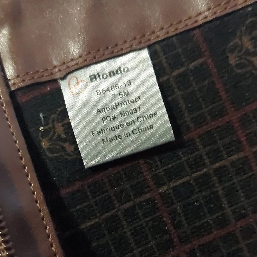 BLONDO Waterproof Wide Calf Brown Leather Riding Boots sz. 7.5 M - Picture 9 of 17